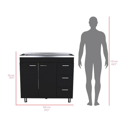Gabinete Inferior Stella Wengue 100 Cm