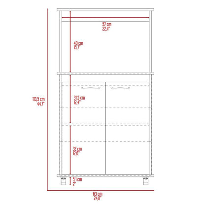 Módulo Microondas Bajo Italia Blanco  y Rovere