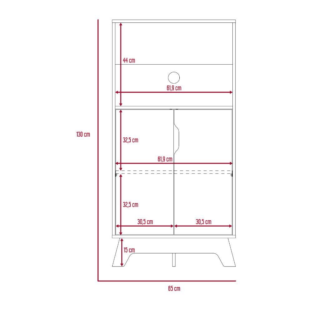 Mueble Microondas Bajo Lussano   Blanco Duna
