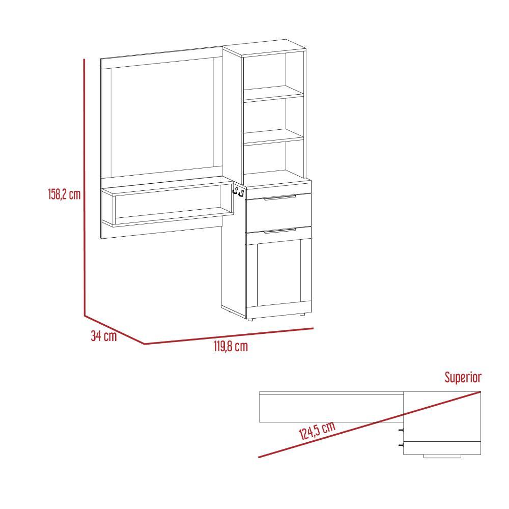 Mueble Tocador o Barberia Montow Nogal