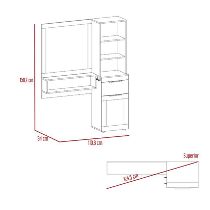 Mueble Tocador o Barberia Montow Nogal