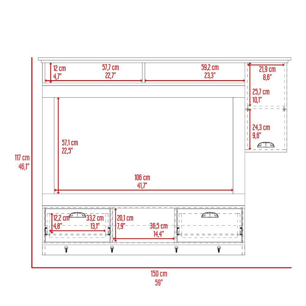 Tocador o Mueble Barberia Waltz  Nogal