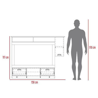 Tocador o Mueble Barberia Waltz  Nogal