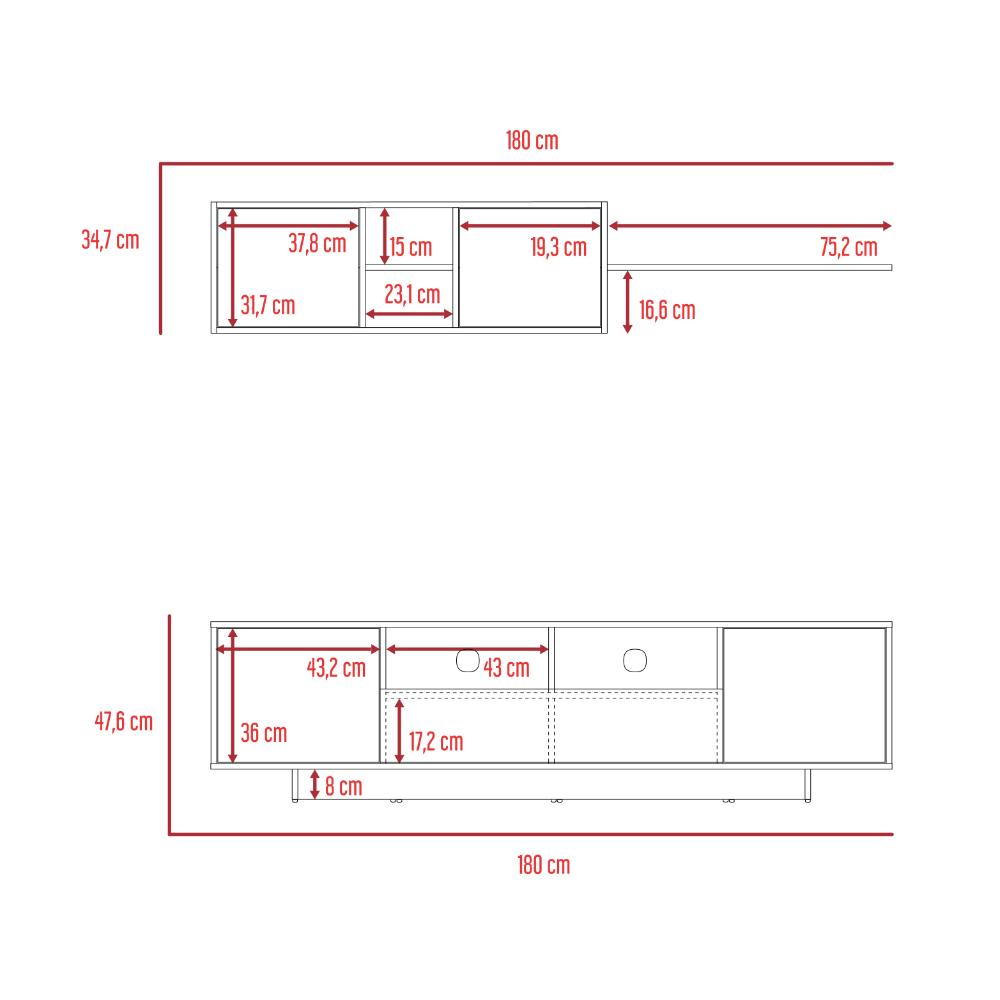Mesa Para Tv Agata Blanco
