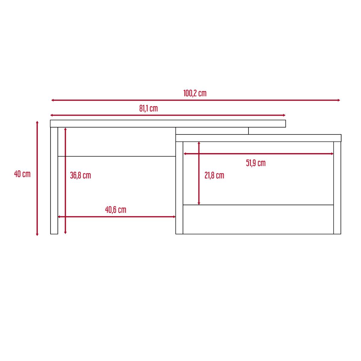Mesa de Centro Treviso Wengue y Coñac