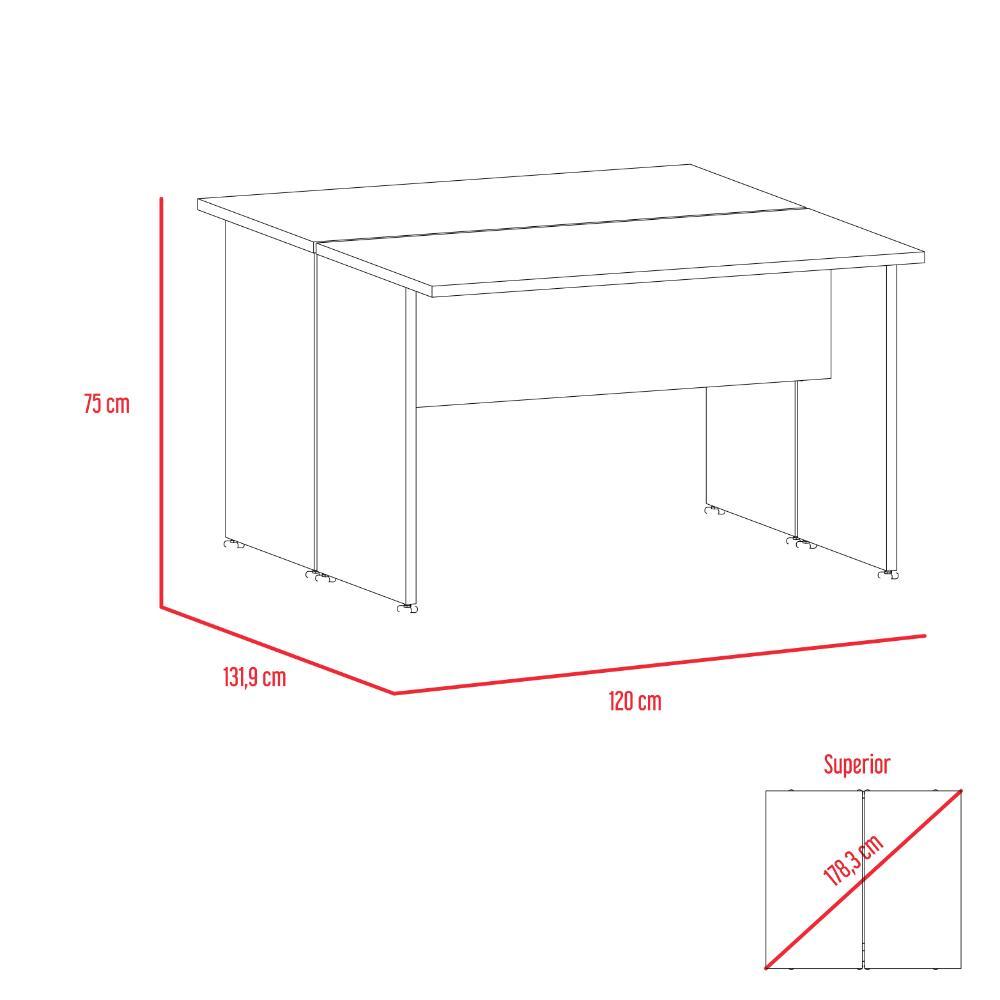 Mesa Escritorio Doble Bellanti Office M 120 X131  Milan Wengue
