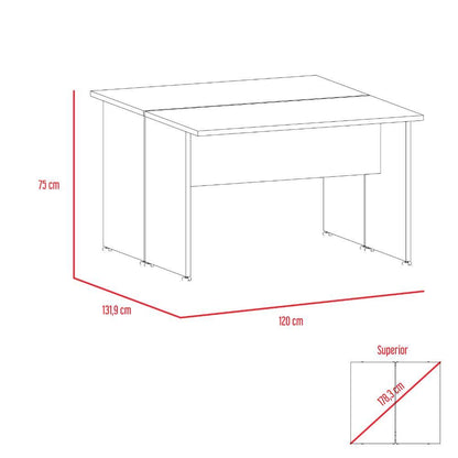 Mesa Escritorio Doble Bellanti Office M 120 X131  Milan Wengue