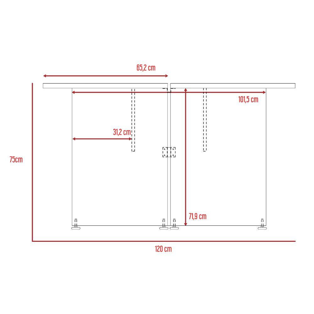 Mesa Escritorio Doble Bellanti Office M 120 X131  Milan Wengue