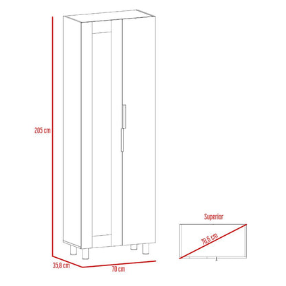 Alacena Zentauri Blanco y Chocolate
