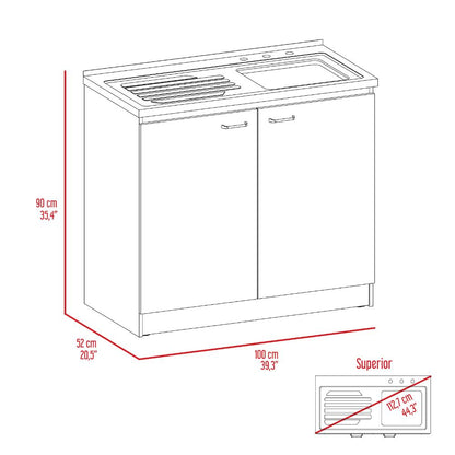 Gabinete Inferior Napoles Blanco 100 Cm