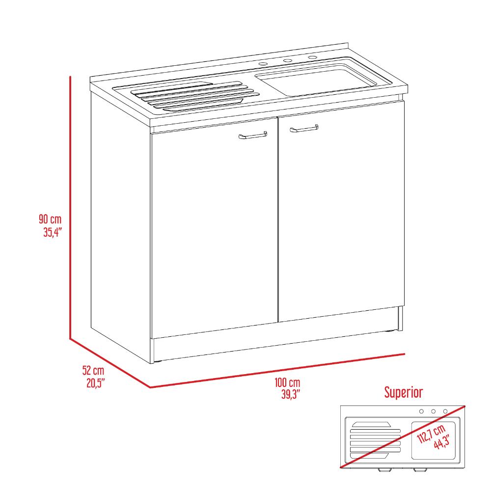 Gabinete Inferior Napoles Blanco 100 Cm