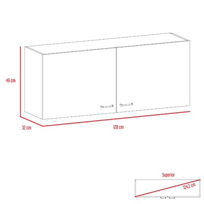 Mueble Superior Cocina Napoles Blanco 120 cm