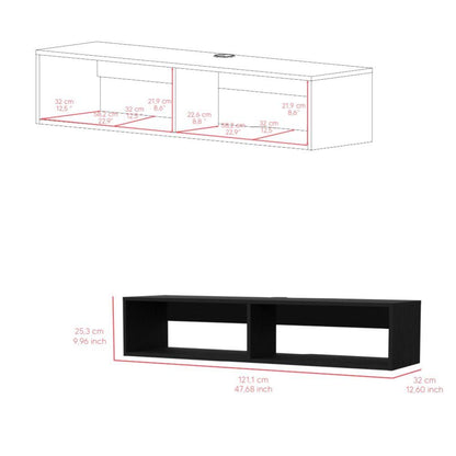 Mesa Para Tv Flotante Rockwood Wengue para TV de hasta 45''