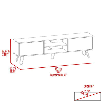 Rack para TV Mosetti Coñac para Tv de 80"
