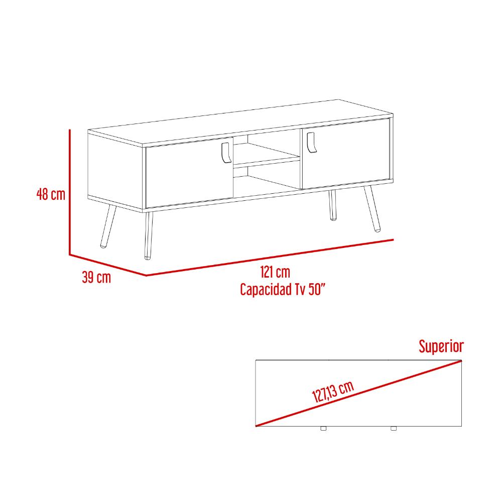 Mesa para TV Lienpo Blanco y Macadamia para TV de  50"