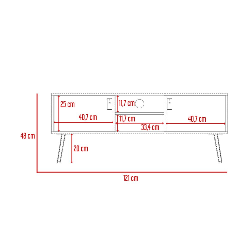 Mesa para TV Lienpo Blanco y Macadamia para TV de  50"