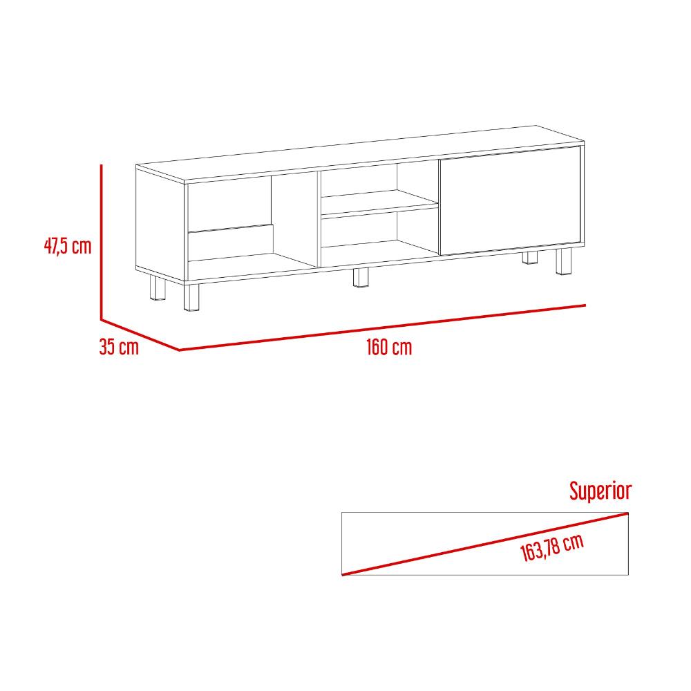 Mesa Para Tv Pirelli, Macadamia, Para Televisor Hasta 70 Pulgadas