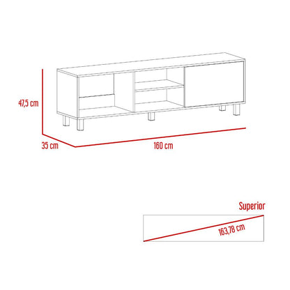 Mesa Para Tv Pirelli, Macadamia, Para Televisor Hasta 70 Pulgadas