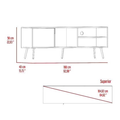 Mesa para TV Vulanno, Arupo y Toquilla, con una puerta abatible 70"