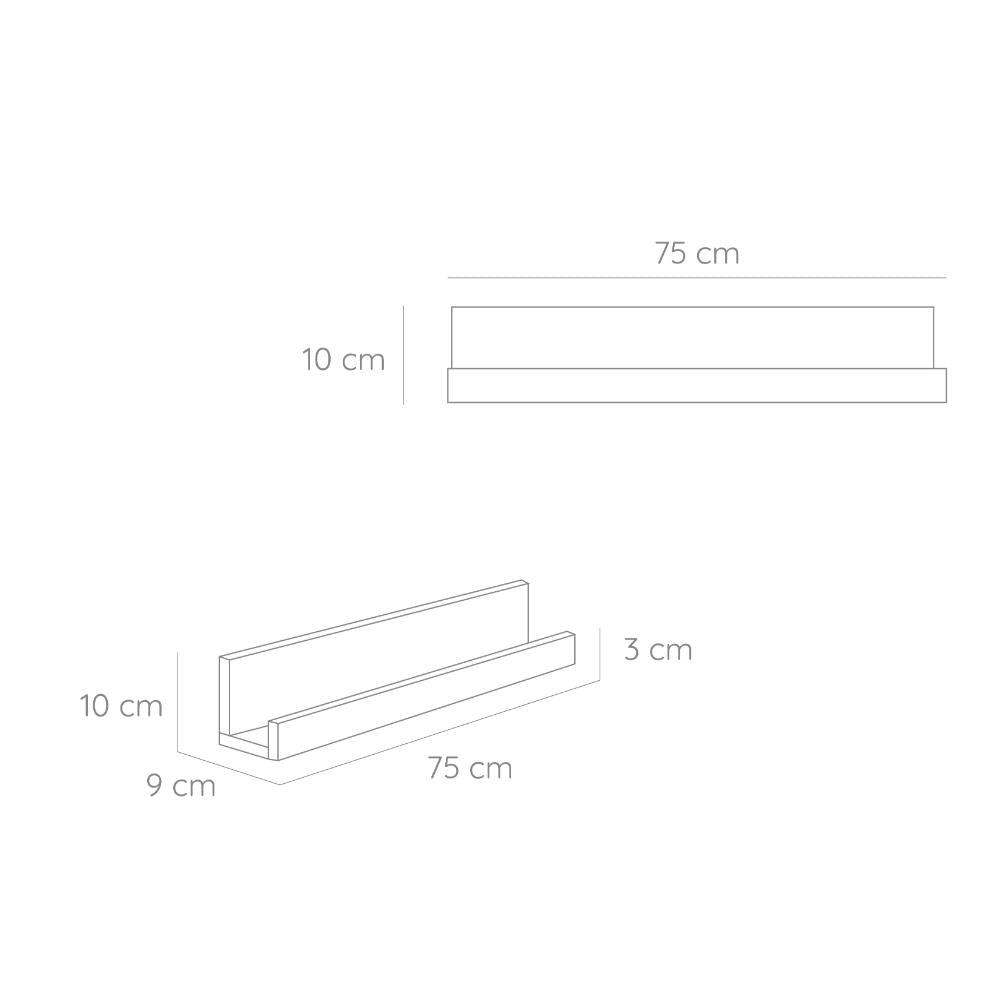 Repisa Julia Blanco 75 cm
