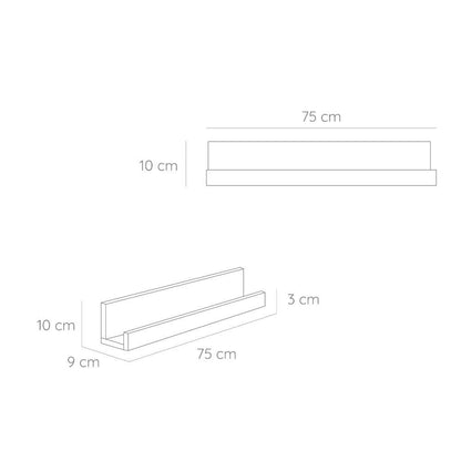 Repisa Julia Blanco 75 cm