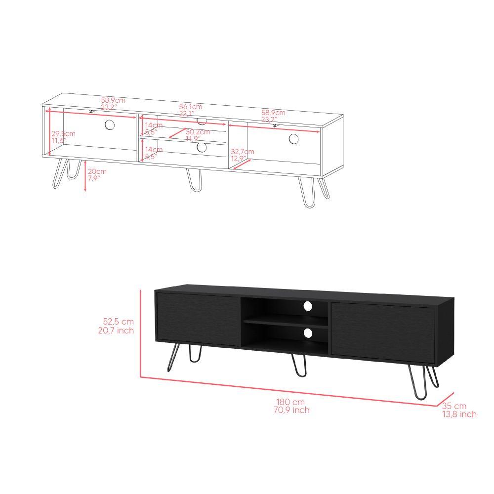 Mesa Para Tv Morelli Wengue Para Tv de 70"