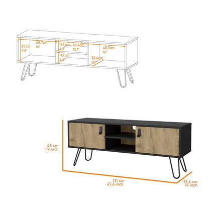 Mesa para TV Corvini Macadamia y Wengue para TV de 50''