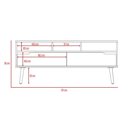 Mesa Para Tv Tornelli Nogal y Plomo para Tv de 60"