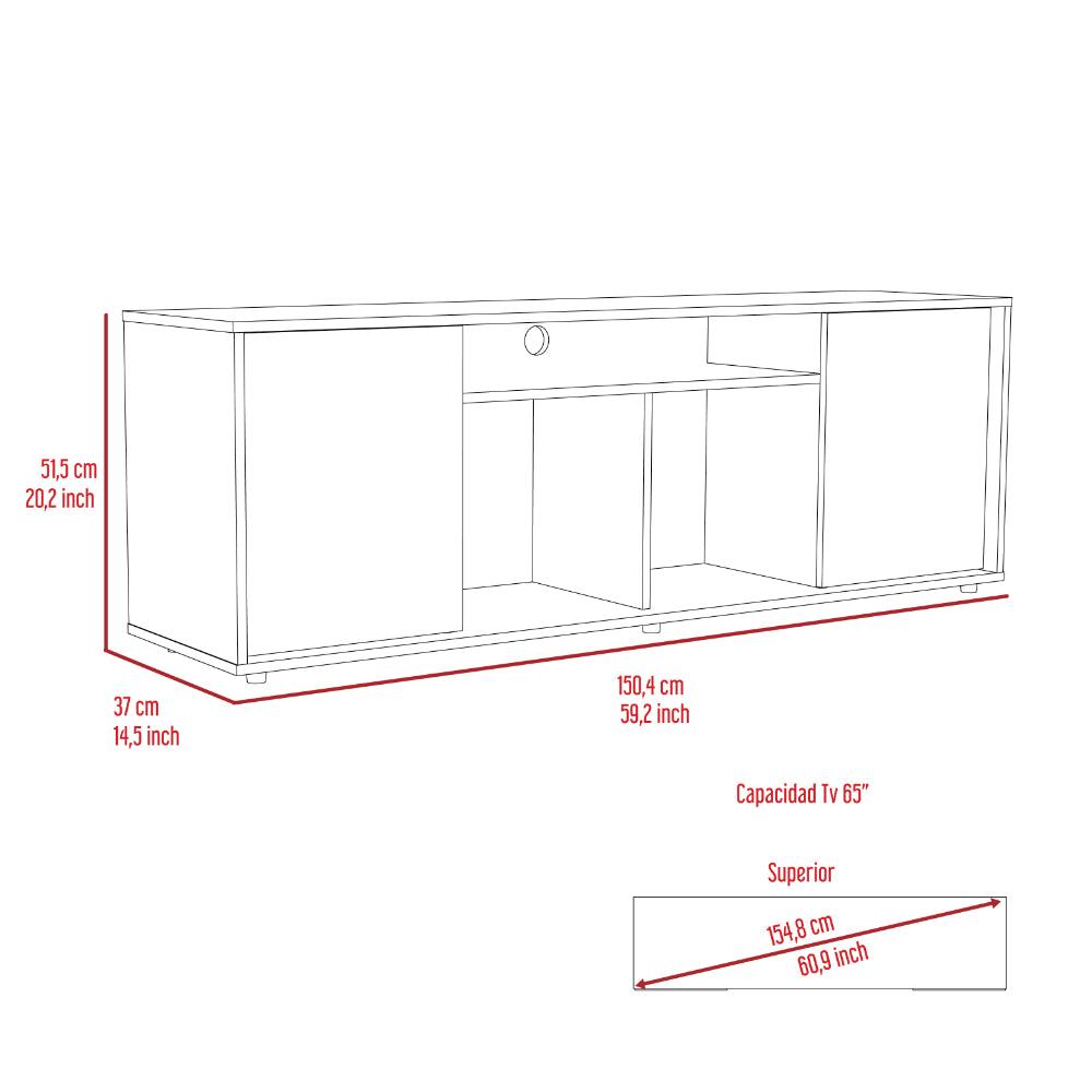 Mesa para TV Prana Wengue para Tv de 65"