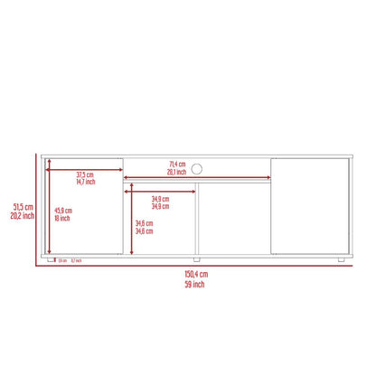 Mesa para TV Prana Wengue para Tv de 65"