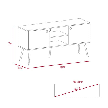 Mesa Para Tv Texas Nogal para Tv de 60"