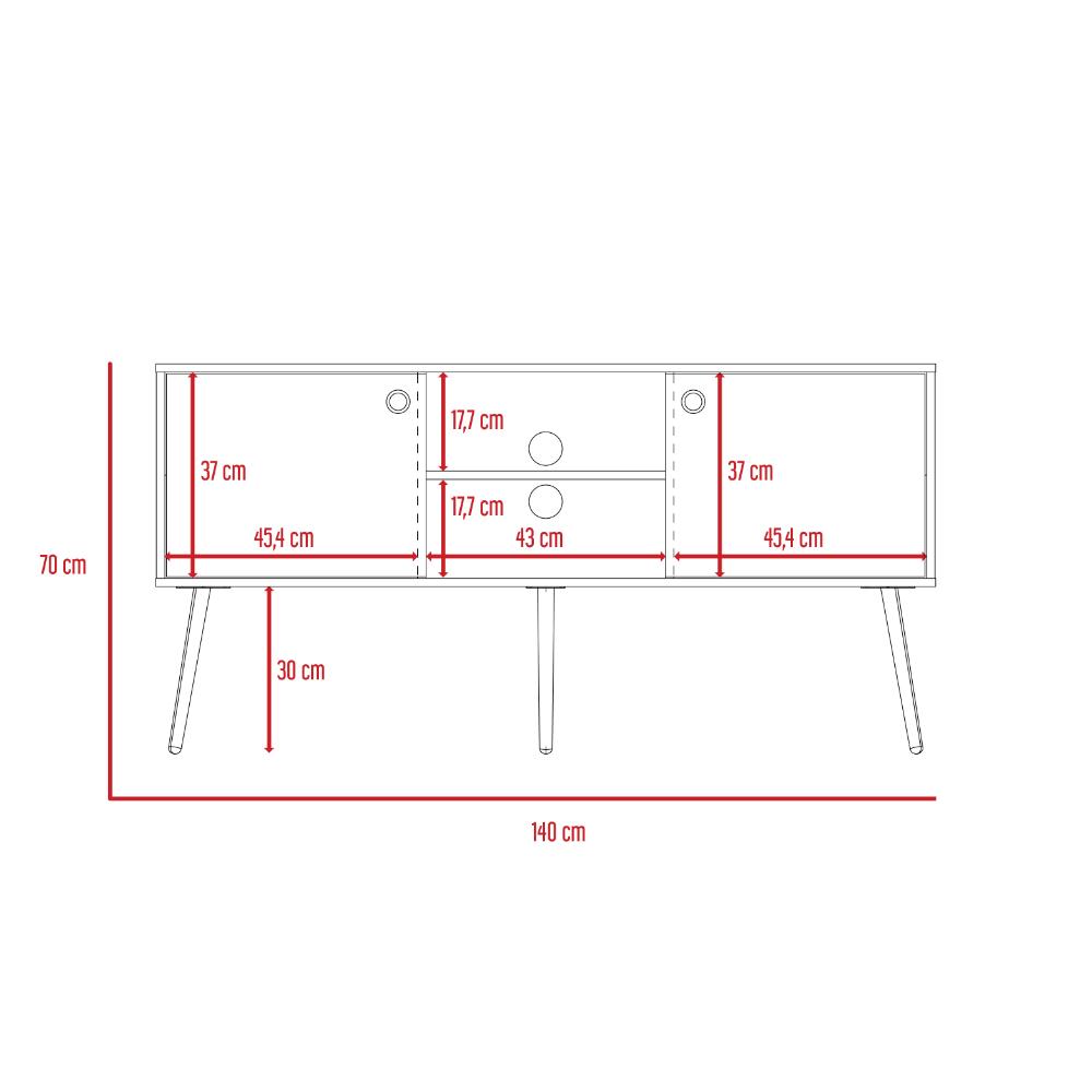 Mesa Para Tv Texas Nogal para Tv de 60"