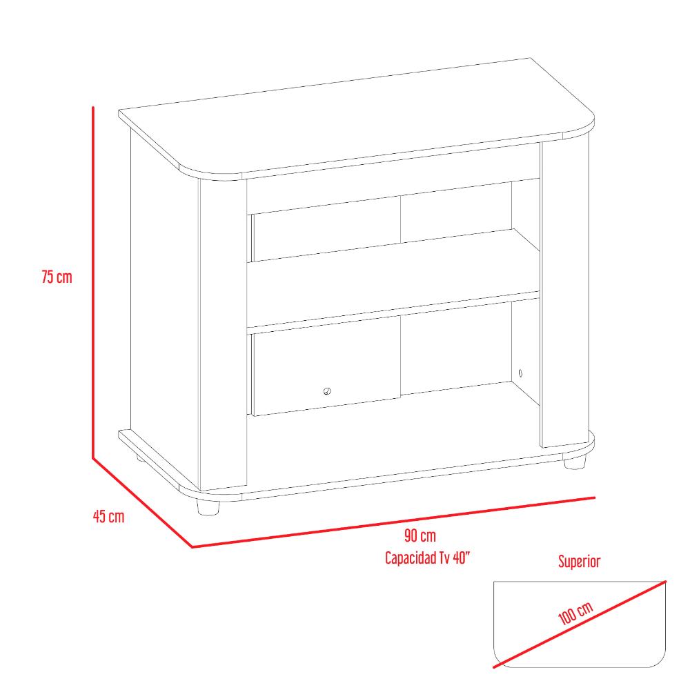 Mesa Para Tv Dustin Wengue para Televisor de 40"