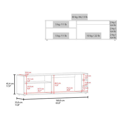 Mesa para TV Suxta Wengue para TV de 70"