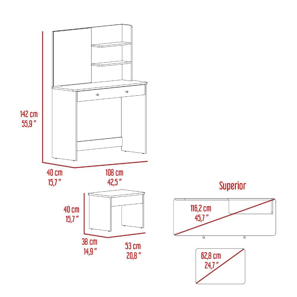 Mueble Tocador Cecil Blanco