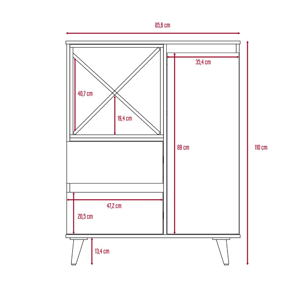 Mueble Bar Lazzaro  Miel y Plomo