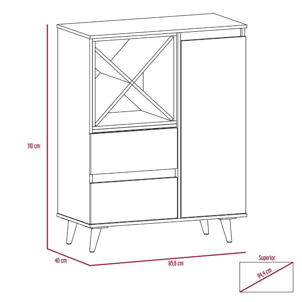 Mueble Bar Lazzaro  Miel y Plomo