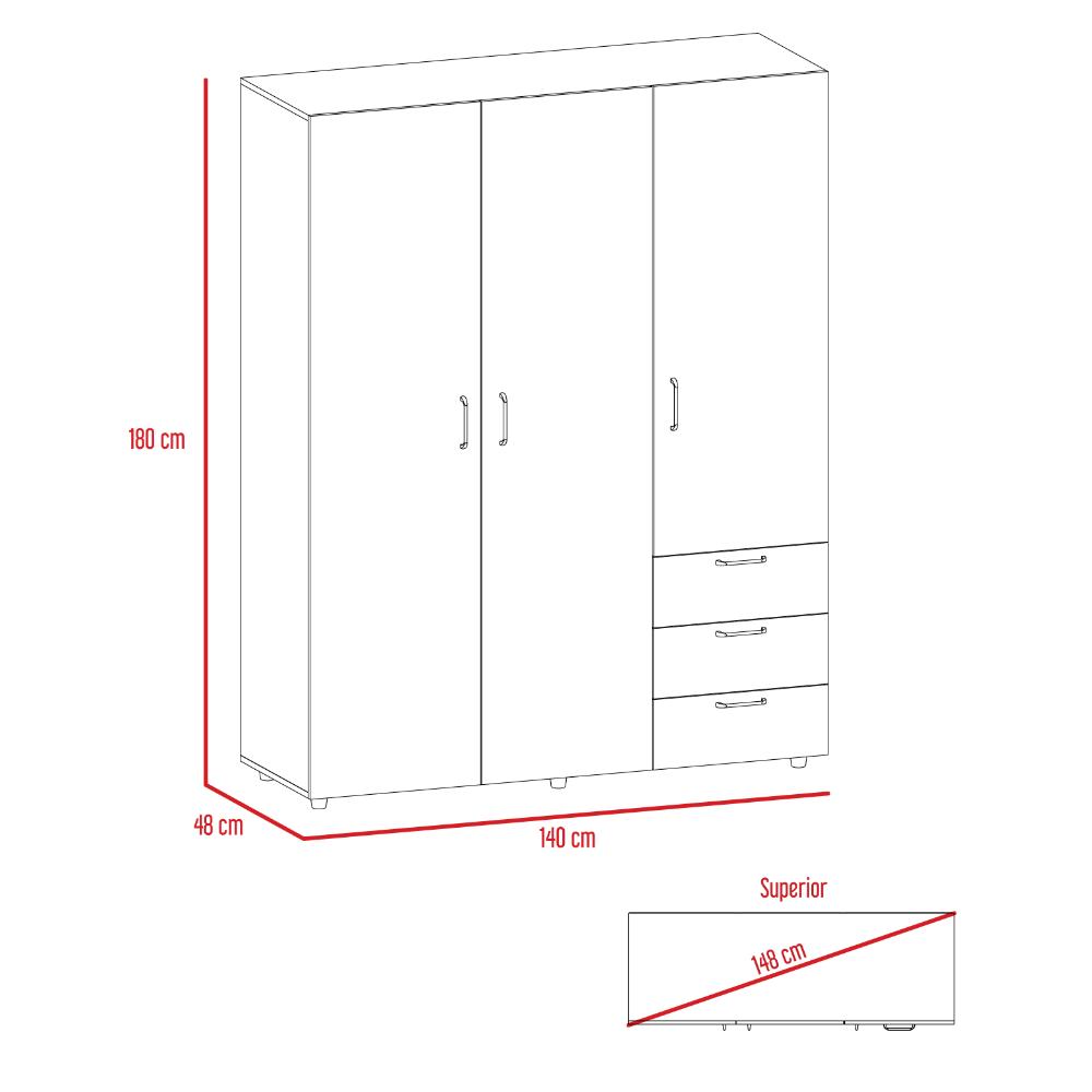 Closet Arizona Rovere y Blanco