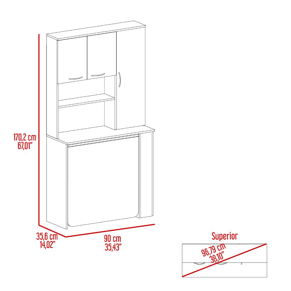 Alacena Multiusos Luciana Macadamia y Blanco