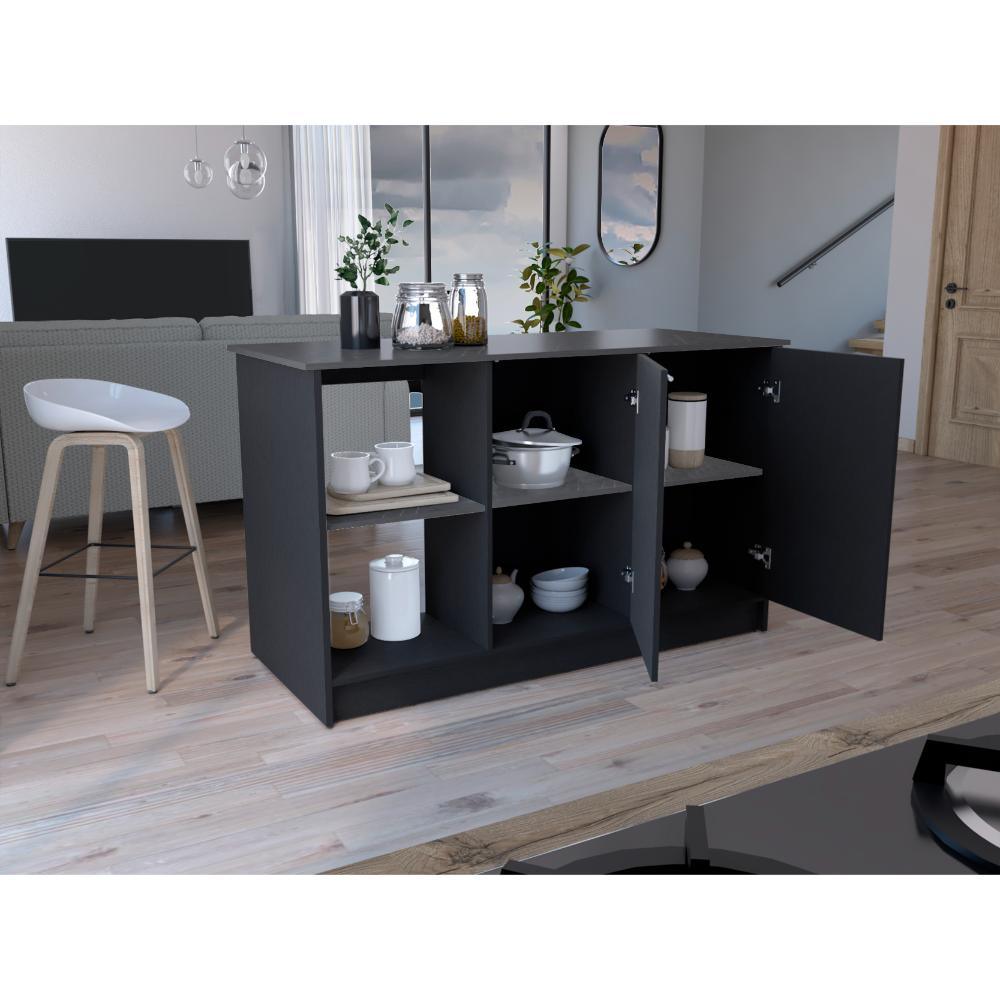 Barra de Cocina Samboni Wengue y Gris