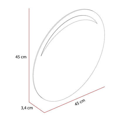Espejo Bombay led+touch, En Forma redonda con diseño en Sandblasting en la parte superior - VIRTUAL MUEBLES
