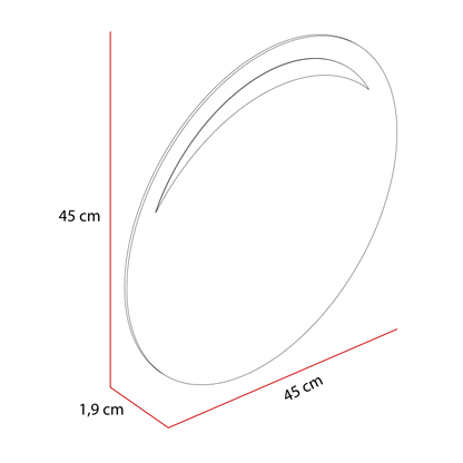 Espejo Bombay, en Forma Redonda con Diseño en Sandblasting en la parte superior - VIRTUAL MUEBLES