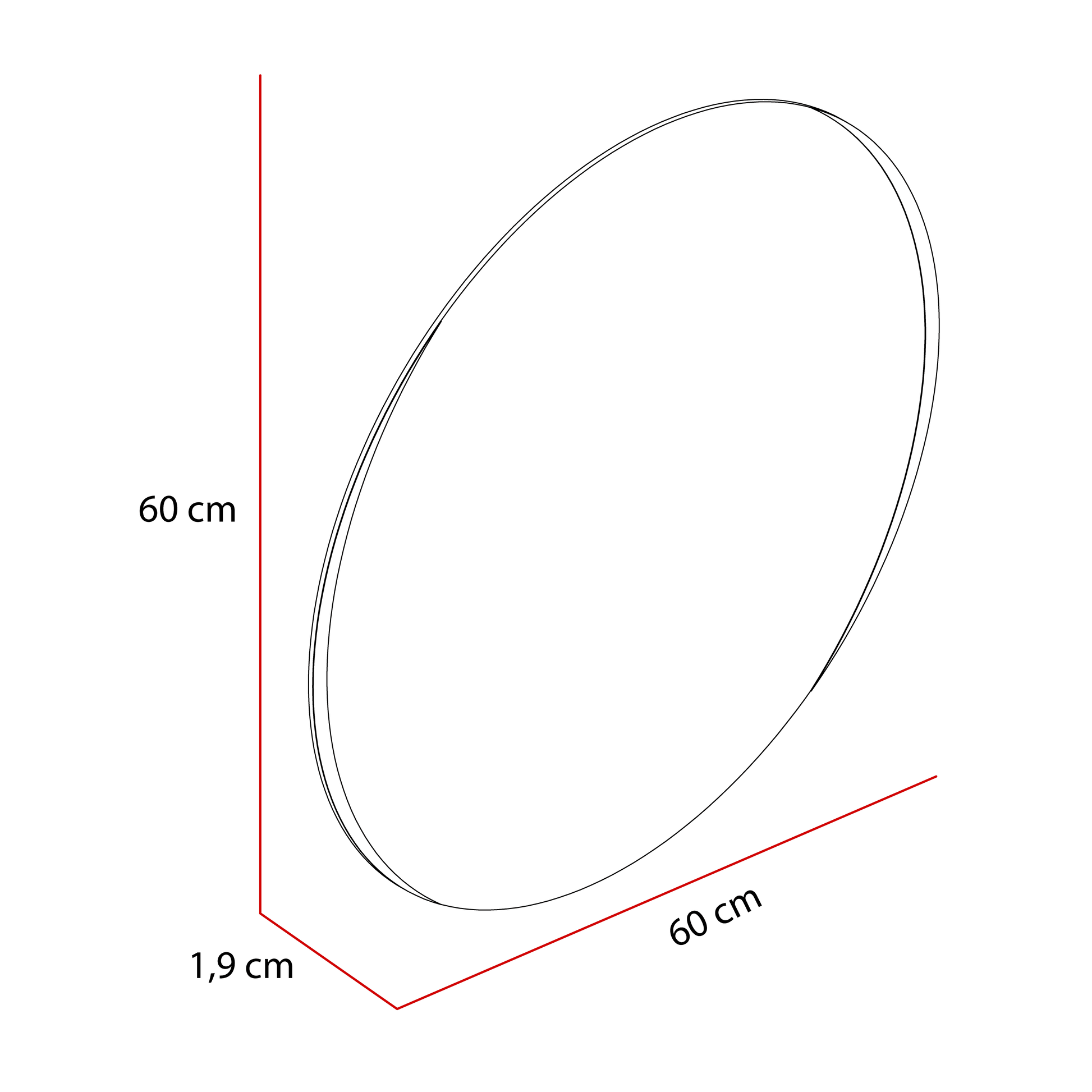 Espejo Dakota, Redondo sencillo - VIRTUAL MUEBLES