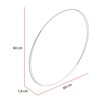 Espejo Dakota, Redondo sencillo - VIRTUAL MUEBLES