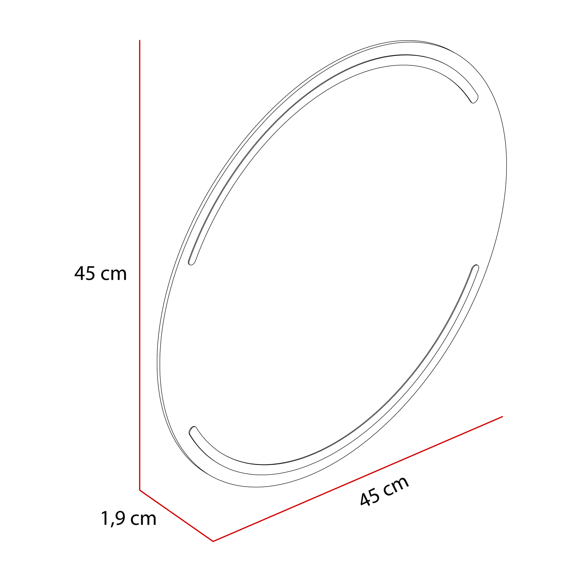 Espejo Dallas, Redondo con diseño en sandblasting en la parte superior e inferior - VIRTUAL MUEBLES