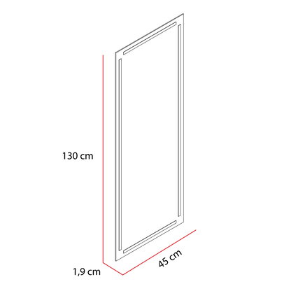 Espejo Lugo, Rectangular con diseño en Sandblasting - VIRTUAL MUEBLES