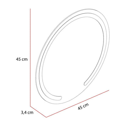 Espejo Ovalle led+touch , Circular con Diseño en Sandblasting - VIRTUAL MUEBLES