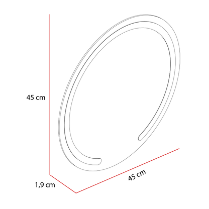 Espejo Ovalle, Circular con Diseño en Sandblasting - VIRTUAL MUEBLES