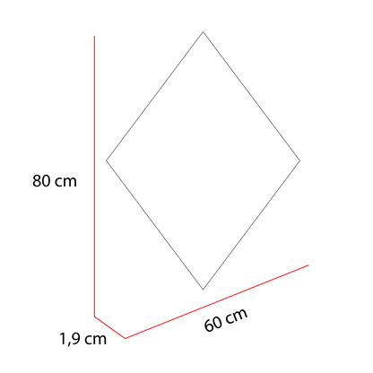 Espejo serrano diseño en rombo