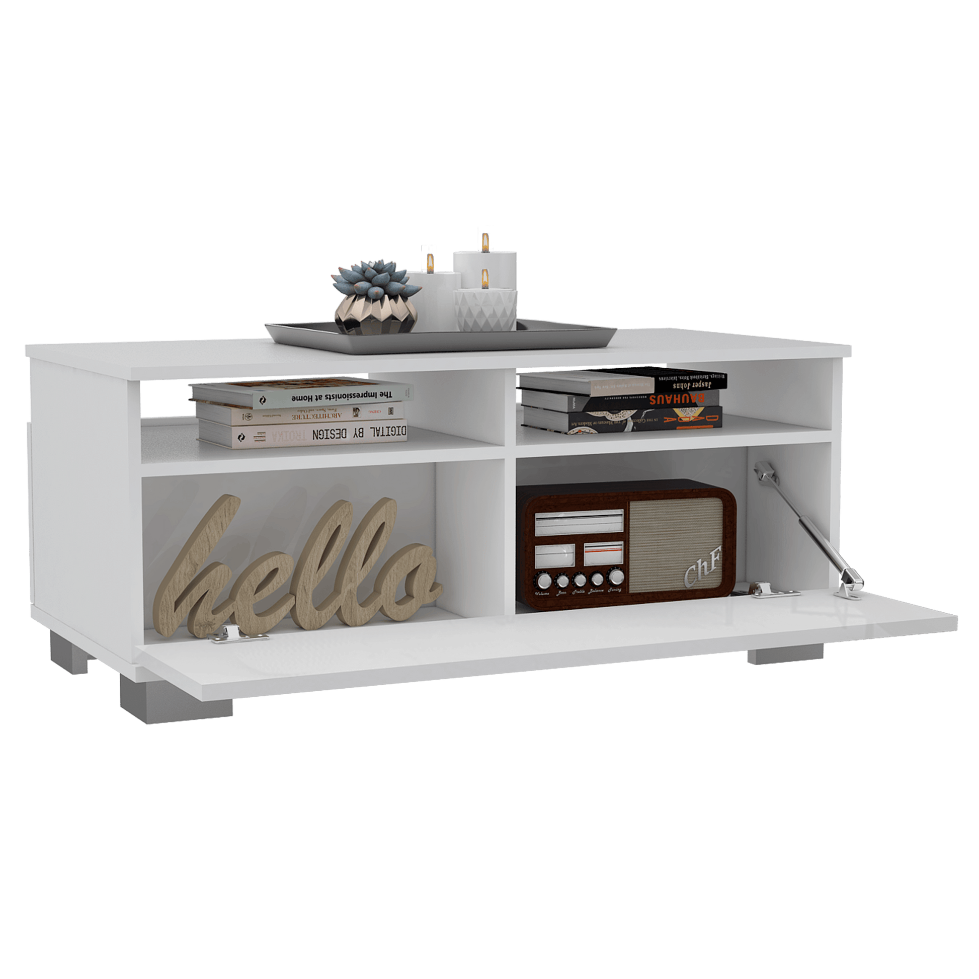 Mesa de Centro Rayo color Blanco para Sala.